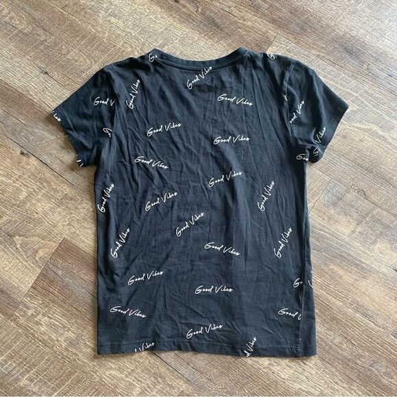 Good Vibes Baby Tee Soft Stretch Sustainable Cotton Streetwear Oversized - Picture 6 of 12